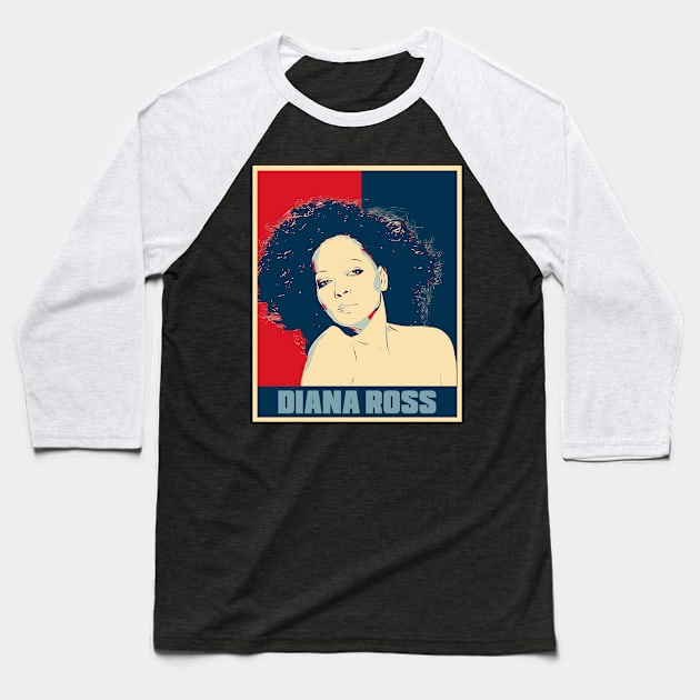 Diana Ross Hope Poster Art Baseball T-Shirt by Odd Even